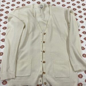 Cream Button-Up Cardigan